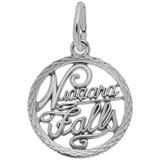 Sterling Silver Niagara Falls Faceted Charm by Rembrandt Charms