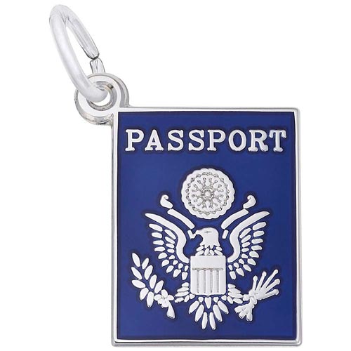 Sterling Silver Passport Charm by Rembrandt Charms Sterling Silver Passport Charm by Rembrandt Charms