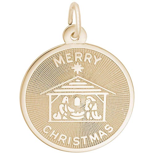 Gold Plated Merry Christmas Charm by Rembrandt Charms