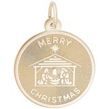 10K Gold Merry Christmas Charm by Rembrandt Charms
