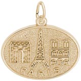 14k Gold Paris France Monuments Charm by Rembrandt Charms