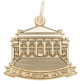 10K Gold US Custom House Charm by Rembrandt Charms