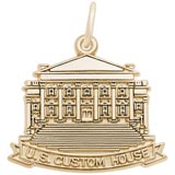 14K Gold US Custom House Charm by Rembrandt Charms