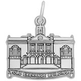 14K White Gold Old Exchange Building Charm by Rembrandt Charms