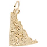 Rembrandt Yukon Map Charm, Gold Plate