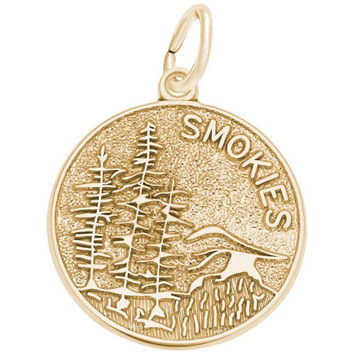 14K Gold Smokies Mountain Charm by Rembrandt Charms 14K Gold Smokies Mountain Charm by Rembrandt Charms