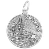 14K White Gold Smokies Mountain Charm by Rembrandt Charms