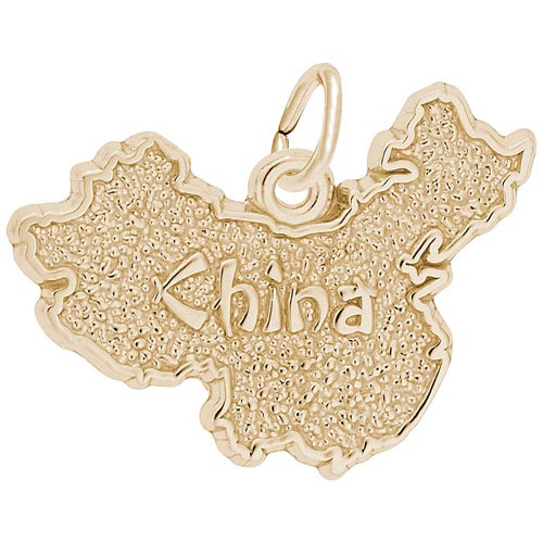 14k Gold China Map Charm by Rembrandt Charms