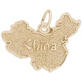 10K Gold China Map Charm by Rembrandt Charms
