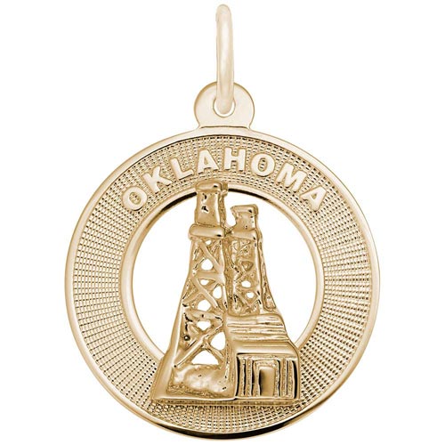 14K Gold Oklahoma Charm by Rembrandt Charms