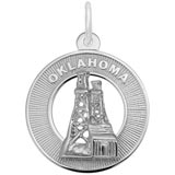 14K White Gold Oklahoma Charm by Rembrandt Charms