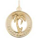 10K Gold South Carolina Charm by Rembrandt Charms