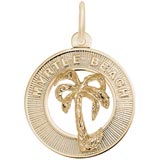 14K Gold Myrtle Beach Palm Tree Charm by Rembrandt Charms