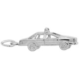 14K White Gold Taxi Cab Charm by Rembrandt Charms