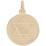 Gold Plated Bat Mitzvah Charm by Rembrandt Charms