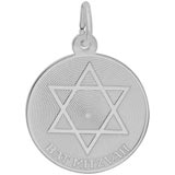 14K White Gold Bat Mitzvah Charm by Rembrandt Charms