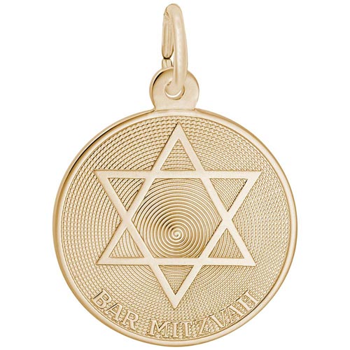 14K Gold Bar Mitzvah Charm by Rembrandt Charms