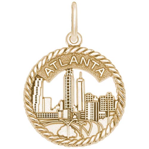 14K Gold Atlanta Sky Line Charm by Rembrandt Charms 14K Gold Atlanta Sky Line Charm by Rembrandt Charms