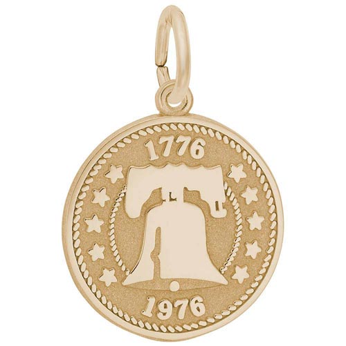 Rembrandt Liberty Bell Charm, 14K Gold