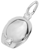 14K White Gold Miners Hat Charm by Rembrandt Charms
