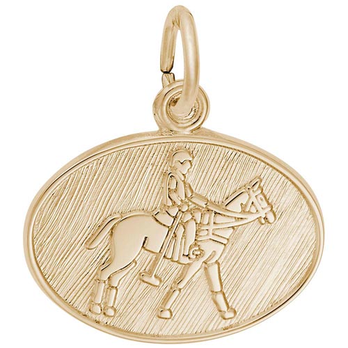 14K Gold Polo Charm by Rembrandt Charms