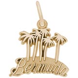 10K Gold Bermuda Palm Trees Charm by Rembrandt Charms
