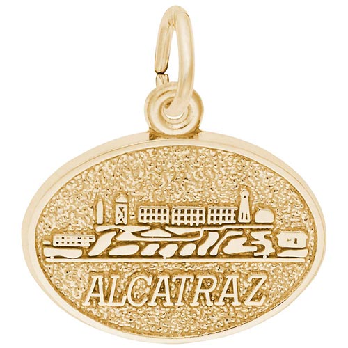 Gold Plated Alcatraz Island Charm by Rembrandt Charms Gold Plated Alcatraz Island Charm by Rembrandt Charms