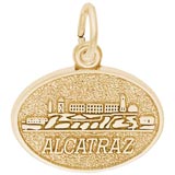 Gold Plated Alcatraz Island Charm by Rembrandt Charms