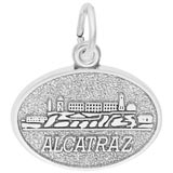 14K White Gold Alcatraz Island Charm by Rembrandt Charms
