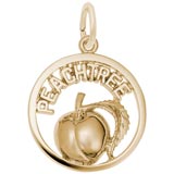 Gold Plate Georgia Peachtree Charm by Rembrandt Charms