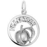 14K White Gold Georgia Peachtree Charm by Rembrandt Charms