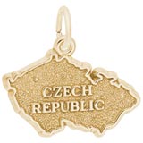 Gold Plated Czech Republic Charm by Rembrandt Charms