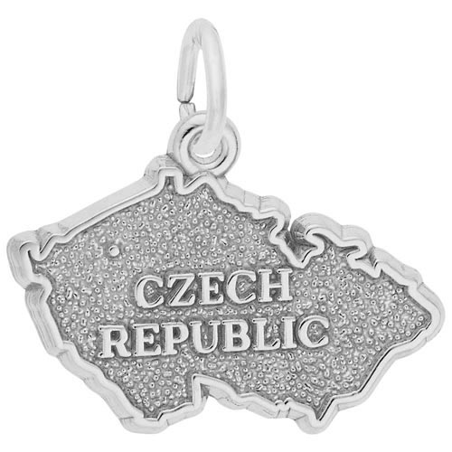 Sterling Silver Czech Republic Charm by Rembrandt Charms Sterling Silver Czech Republic Charm by Rembrandt Charms