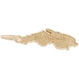 Gold Plate ST Thomas Island Charm by Rembrandt Charms