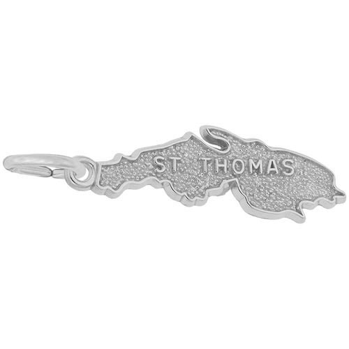 14K White Gold ST Thomas Island Charm by Rembrandt Charms 14K White Gold ST Thomas Island Charm by Rembrandt Charms