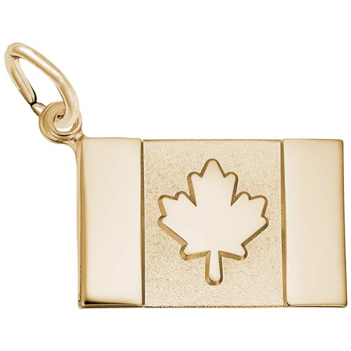 Gold Plated Canadian Flag Charm by Rembrandt Charms Gold Plated Canadian Flag Charm by Rembrandt Charms