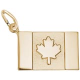 Gold Plated Canadian Flag Charm by Rembrandt Charms