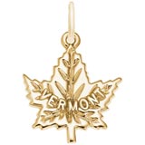 10K Gold Vermont Maple leaf Charm by Rembrandt Charms