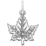 14K White Gold Vermont Maple leaf Charm by Rembrandt Charms