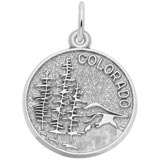 14K White Gold Colorado Charm by Rembrandt Charms