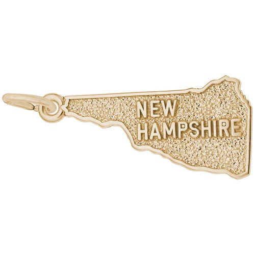 Gold Plated New Hampshire Charm by Rembrandt Charms Gold Plated New Hampshire Charm by Rembrandt Charms