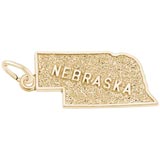Gold Plated Nebraska Charm by Rembrandt Charms