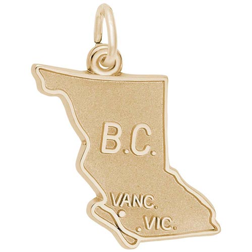 14K Gold British Columbia Charm by Rembrandt Charms 14K Gold British Columbia Charm by Rembrandt Charms