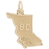 10K Gold British Columbia Charm by Rembrandt Charms