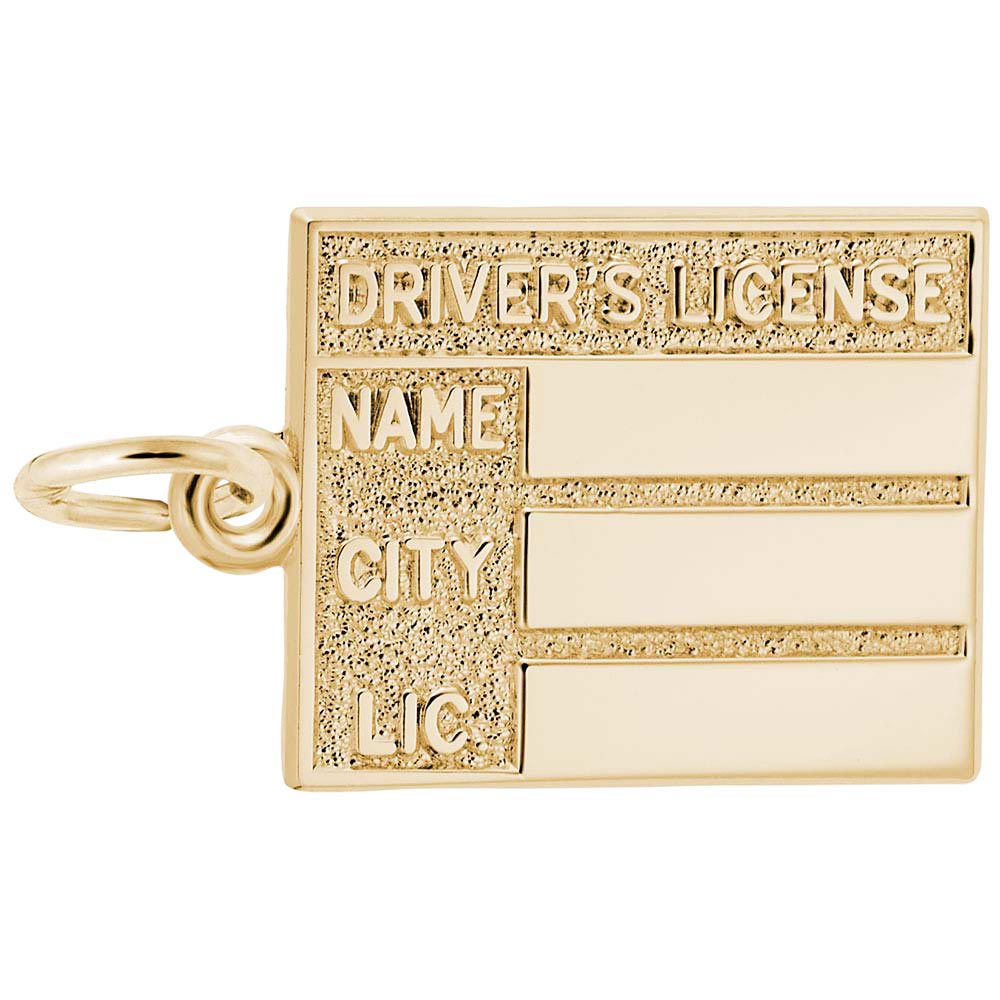 10K Gold Driver's License Charm by Rembrandt Charms