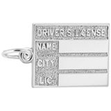 14K White Gold Driver's License Charm by Rembrandt Charms