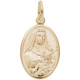 10K Gold Saint Theresa Charm by Rembrandt Charms