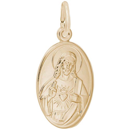 14K Gold Sacred Heart Charm by Rembrandt Charms 14K Gold Sacred Heart Charm by Rembrandt Charms