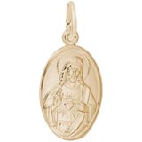 10K Gold Sacred Heart Charm by Rembrandt Charms