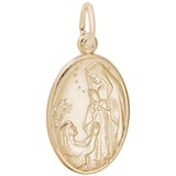 10K Gold Our Lady St Bernadette Charm by Rembrandt Charms